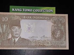 10 Rupiah Seri Sukarno Xf Original 1960