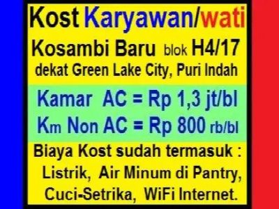 Kost Karyawan/wati Kosambi