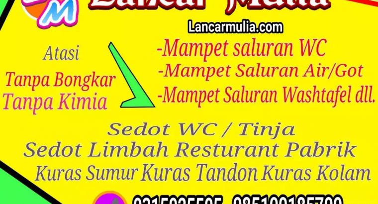 Sedot Wc Jasa Pipa Mampet Kuras sumur kuras tandon