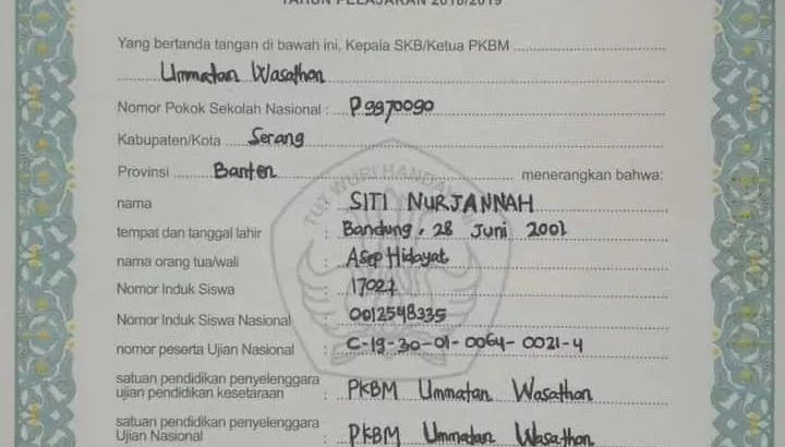 Pengerjaan dokumen ijazah