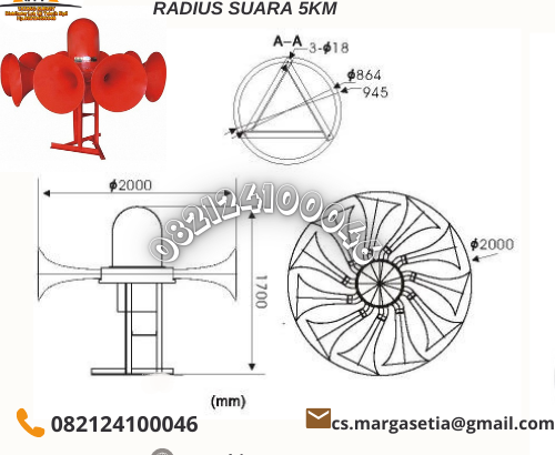 Motor Sirine Lion King Lk STH 10H Range suara 5km